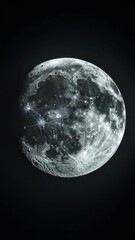 Wall Mural - a detailed of the moon's surface.