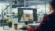 © Gorodenkoff - Female Interior Designer Using Advanced 3D Modeling Software on a Desktop Computer to Create a Modern Living Room and Bedroom Space Layout. Specialist Creating a Stylish Environment for a Client