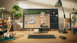 © Gorodenkoff - POV of a Person Sitting Behind a Desk, Using Computer with an Interior Design Software. Anonymous Designer Creating a Living Space Layout, Planning and Organizing a Room for a Client