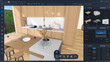 © Gorodenkoff - Screen Template of an Interior Design Computer Software. Designer Creating a Kitchen Space Layout, Organizing a Cozy Apartment. Interface with Customizable Render Settings and a Furniture Library