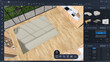 © Gorodenkoff - Screen Template of an Interior Design Computer Software. Designer Creating a Kitchen Space Layout, Organizing a Cozy Apartment. Interface with Customizable Render Settings and a Furniture Library