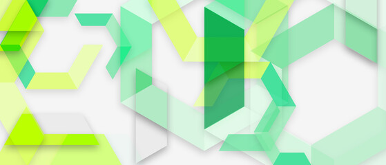 Canvas Print - green modern geometrical abstract template