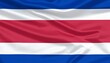 © Vault - Costa Rica flag with five horizontal stripes, thick central red band.