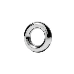 Wall Mural - Reflective Chrome Torus Ring on Transparent Background