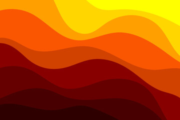 Wall Mural - abstract red and orange gradient wavy vector shape background