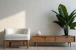 © Ch - modern living room with  white chair in the interior  design