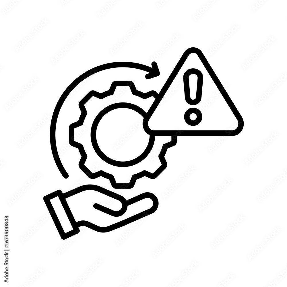 Risk Management line icon Stock Vector | Adobe Stock