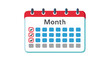 © MST CHIN BANU BEGUM - Monthly calendar with checkboxes checklist planning