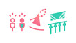 © MST CHIN BANU BEGUM - Pink and teal celebration icons party