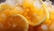 © Camille - frozen lemonade slush texture close up showing the texture of fr
