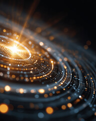 Wall Mural - abstract galaxy: a captivating abstract representation of a galaxy, with swirling patterns of light 