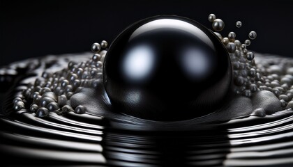 discover the intricacies of the black pearl as portrayed in this realistic illustration
