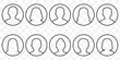 © Top - Simple Gray Avatar Icons Representing Male And Female Profiles. Vector Minimalist Design With A Professional Touch