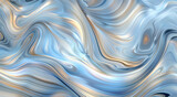 Luksusowa, abstrakcyjna tekstura płynnego marmuru w odcieniach błękitu i złota. Koncepcja elegancji, luksusu i nowoczesnej sztuki.