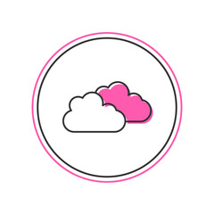 Wall Mural - filled outline cloud icon isolated on white background. vector