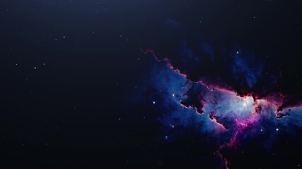 Wall Mural - nebula, colorful galaxy in dark space and stars