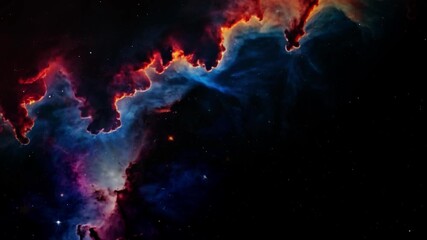 Wall Mural - nebula, colorful galaxy in dark space and stars