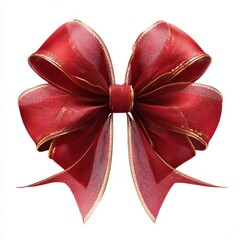 Wall Mural - christmas red ribbon bow png for gifts and decor
