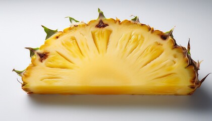 pineapple slice displayed with realistic detail on a white background for design use