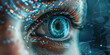 © GulzarHussain - Futuristic Eye with AI Interface, Digital Eye Scanning Technology, Cyber Vision and Augmented Reality