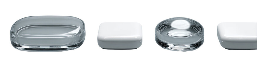 Three simple, clear, geometric shapes