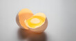 © BESTinvention - Cracked egg close up raw egg yolk and egg white protein breakfast food ingredient cooking ingredient nutrition