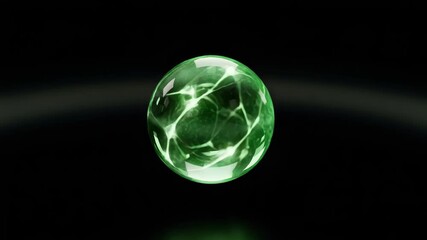 Glowing Green Energy Orb: Abstract Sci-Fi Concept