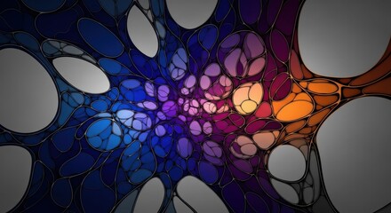 Abstract Colorful Organic Network Background