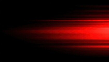 Wall Mural - glowing red light streaks on dark background with abstract motion effect for futuristic texture or d