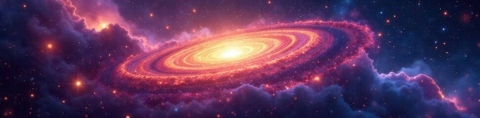 Wall Mural - Abstract swirling nebula, cosmic dust, neutron star energy , texture, outer space