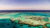 Aerial view of vibrant coral reef