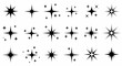 © abdelaziz@771 - Collection of Sparkle Stars and Glowing Effects Representing Magic and Brilliance on a White Background