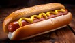 © Oscar - the delicious hotdog topped with mustard in a fresh bun