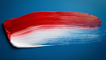 Wall Mural - a red and white brush stroke on a blue background