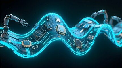 Abstract Tech Wave