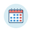 © Anastasiia - Graphic Wall Calendar with Grid on Light Blue Background for Schedule Reminders