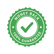 © artificial_azad! - Green money back guarantee seal 100 satisfaction badge quality assurance stamp verified checkmark icon