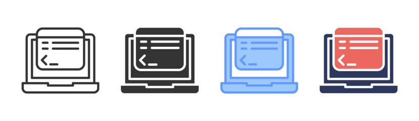 Command Line Icon Set Multiple Style Collection