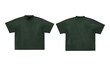 © DaniSukma - Blackish Gren color t shirt boxy mock up
