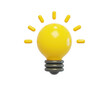 © 炳伟 梁 - Yellow bright light bulb lights hope 3D