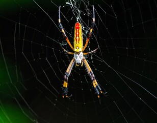 Ornate spider in intricate web (1)