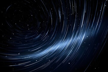 Wall Mural - Abstract Midnight Star Trails: Twinkling Celestial Art, Cosmic Wonder, Serene Night Sky.
