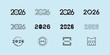 © All - Collection of Modern 2026 Happy New Year Design Elements