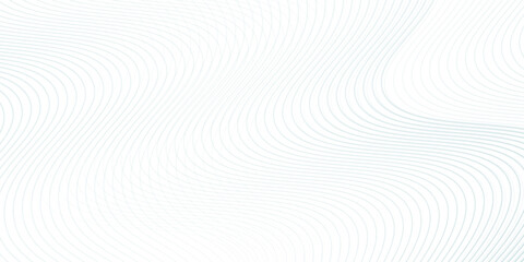 Wall Mural - abstract blue smooth waves on white background. wallpaper texture space pattern good simple art mode