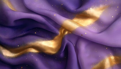 Flowing fabric with shimmering gold accents,