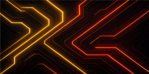 Abstract technology background vector illustration with a circuit board pattern featuring a microchip, CPU, and other electronic components