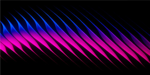 Wall Mural - an abstract, vibrant rainbow of light and color forms a dynamic wave of textured lines across a dark