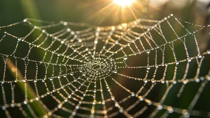 Morning dew spiderweb beauty