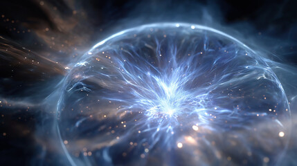 Wall Mural - nebula burst: a breathtaking depiction of a nebula exploding in a cosmic display of light and energy