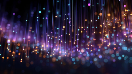 Wall Mural - abstract glowing particles: a mesmerizing cascade of abstract glowing particles streams downward aga